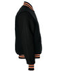 Holloway Adult Varsity Jacket bk/ bt orng/ wht ModelSide