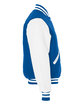 Holloway Adult Varsity Jacket drk royal/ white ModelSide