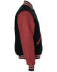 Holloway Adult Varsity Jacket bk/ scrlt/ scrlt ModelSide