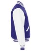 Holloway Adult Varsity Jacket purple/ white ModelSide