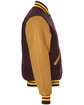 Holloway Adult Varsity Jacket maroon/ lt gold ModelSide