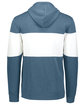 Holloway Adult All-American Hoodie storm htr/ wht ModelBack