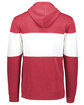 Holloway Adult All-American Hoodie scarlet htr/ wht ModelBack