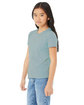 Bella + Canvas Youth CVC Jersey T-Shirt hthr blue lagoon ModelQrt