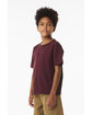 Bella + Canvas Youth 6oz Heavyweight T-Shirt maroon ModelSide