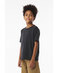 Bella + Canvas Youth 6oz Heavyweight T-Shirt dark grey ModelSide