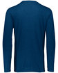 Augusta Sportswear Youth Tri-Blend Long Sleeve T-Shirt navy heather ModelBack