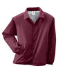 Augusta Sportswear Unisex Nylon Coach's Jacket maroon OFFront