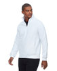 Threadfast Apparel Unisex Ultimate Fleece Quarter-Zip Sweatshirt white ModelQrt