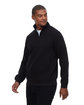 Threadfast Apparel Unisex Ultimate Fleece Quarter-Zip Sweatshirt black ModelQrt
