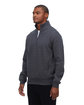 Threadfast Apparel Unisex Ultimate Fleece Quarter-Zip Sweatshirt charcoal heather ModelQrt