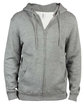 Threadfast Apparel Unisex Ultimate Fleece Full-Zip Hooded Sweatshirt heather grey OFFront