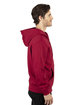 Threadfast Apparel Unisex Ultimate Fleece Full-Zip Hooded Sweatshirt burgundy ModelSide
