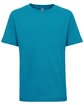 Next Level Apparel Youth Boys Cotton Crew turquoise OFFront