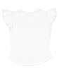 Rabbit Skins Toddler Flutter Sleeve T-Shirt white ModelBack