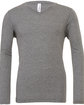 Bella + Canvas Unisex Jersey Long-Sleeve V-Neck T-Shirt grey triblend FlatFront