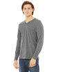 Bella + Canvas Unisex Jersey Long-Sleeve V-Neck T-Shirt grey triblend ModelQrt