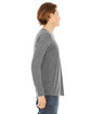 Bella + Canvas Unisex Jersey Long-Sleeve V-Neck T-Shirt grey triblend ModelSide