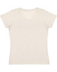 LAT Ladies' V-Neck Fine Jersey T-Shirt natural heather ModelBack