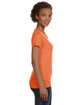 LAT Ladies' V-Neck Fine Jersey T-Shirt papaya ModelSide