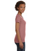 LAT Ladies' V-Neck Fine Jersey T-Shirt mauvelous ModelSide