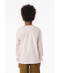 Bella + Canvas Youth 6 oz Heavyweight Long Sleeve T-Shirt soft pink ModelBack