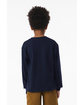 Bella + Canvas Youth 6 oz Heavyweight Long Sleeve T-Shirt navy ModelBack