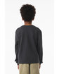 Bella + Canvas Youth 6 oz Heavyweight Long Sleeve T-Shirt dark grey ModelBack