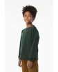 Bella + Canvas Youth 6 oz Heavyweight Long Sleeve T-Shirt forest ModelSide