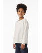 Bella + Canvas Youth 6 oz Heavyweight Long Sleeve T-Shirt vintage white ModelSide