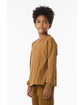 Bella + Canvas Youth 6 oz Heavyweight Long Sleeve T-Shirt toast ModelSide