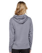 LAT Ladies' Vintage Wash Fleece Hooded Sweatshirt washed gray ModelBack