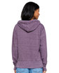 LAT Ladies' Vintage Wash Fleece Hooded Sweatshirt weathered plum ModelBack