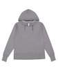 LAT Ladies' Vintage Wash Fleece Hooded Sweatshirt washed gray OFFront