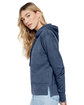 LAT Ladies' Vintage Wash Fleece Hooded Sweatshirt washed tradewind ModelSide