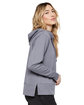 Live and Tell by LAT Ladies' Vintage Wash Fleece Hooded Sweatshirt washed gray ModelSide