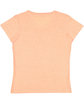 LAT Ladies' V-Neck Harborside Melange Jersey T-Shirt papaya melange ModelBack