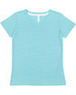 LAT Ladies' V-Neck Harborside Melange Jersey T-Shirt  