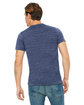 Bella + Canvas Unisex Textured Jersey V-Neck T-Shirt navy marble ModelBack