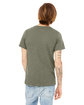 Bella + Canvas Unisex Textured Jersey V-Neck T-Shirt olive slub ModelBack