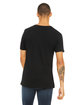 Bella + Canvas Unisex Textured Jersey V-Neck T-Shirt solid black slub ModelBack