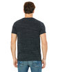 Bella + Canvas Unisex Textured Jersey V-Neck T-Shirt black marble ModelBack