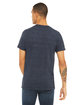 Bella + Canvas Unisex Textured Jersey V-Neck T-Shirt navy slub ModelBack