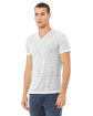 Bella + Canvas Unisex Textured Jersey V-Neck T-Shirt white marble ModelQrt