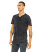 Bella + Canvas Unisex Textured Jersey V-Neck T-Shirt blk mineral wash ModelQrt