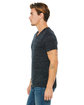 Bella + Canvas Unisex Textured Jersey V-Neck T-Shirt black marble ModelSide