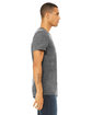 Bella + Canvas Unisex Textured Jersey V-Neck T-Shirt asphalt slub ModelSide