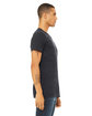 Bella + Canvas Unisex Textured Jersey V-Neck T-Shirt chrcl black slub ModelSide