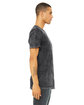 Bella + Canvas Unisex Textured Jersey V-Neck T-Shirt blk mineral wash ModelSide