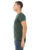Bella + Canvas Unisex Textured Jersey V-Neck T-Shirt forest marble ModelSide
